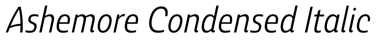 Ashemore Condensed Italic